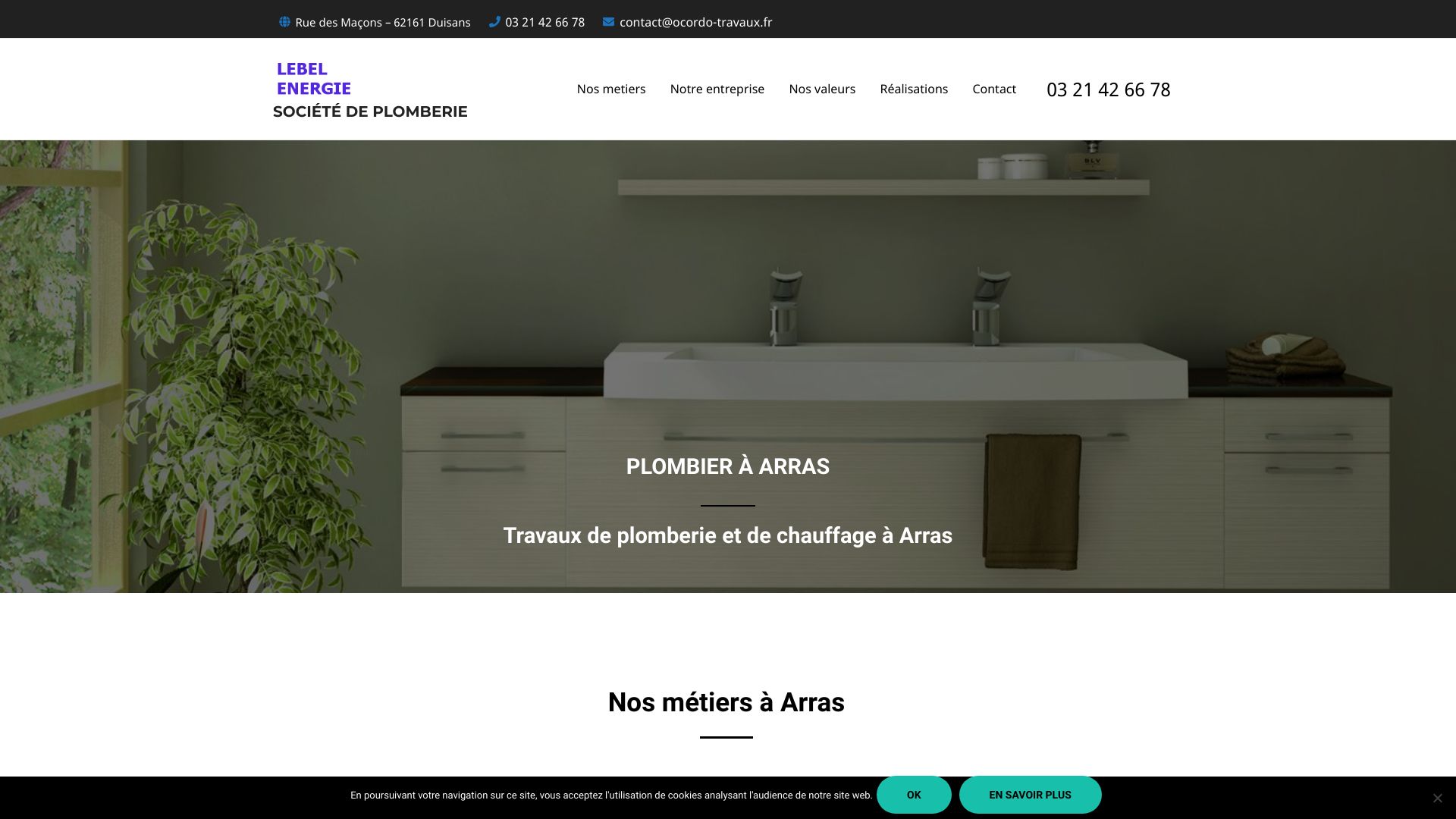 Société de plomberie à Arras